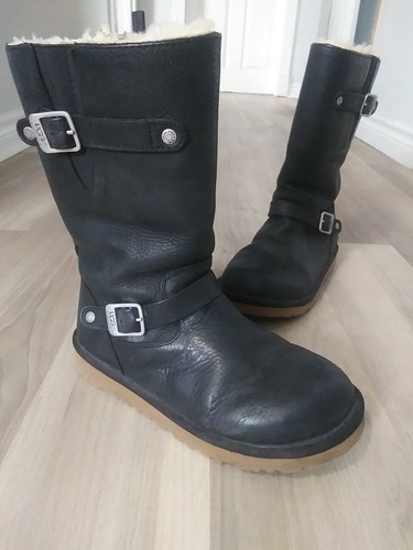 Ugg kensington black leather - kensington,